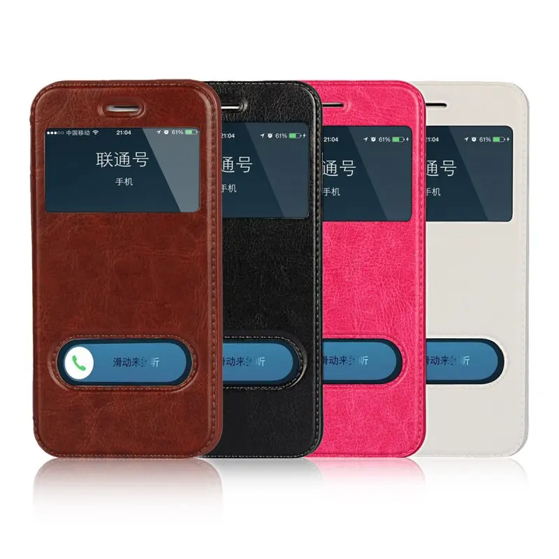 Чехол для iPhone 8 7 6 S Plus SE 5S Обложка сумка Smart ответ окно View магнитных флип кожаный чехол для iPhon 5SE 5 S 6 7 8