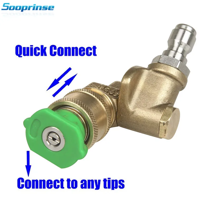 Наконечники распылителя автомойки несколько градусов, 1/4 дюймов быстрый соединитель 5 пакетов 3,0 GPM Поворотная муфта и 7 наконечники распылителя