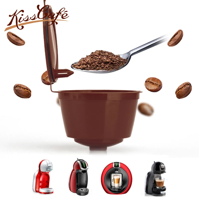 

3pc/lot Reusable Capsule 304 Stainless Steel Refillable Coffee Filter for dolcegusto Coffee Machine Maker cafe capsule dripper