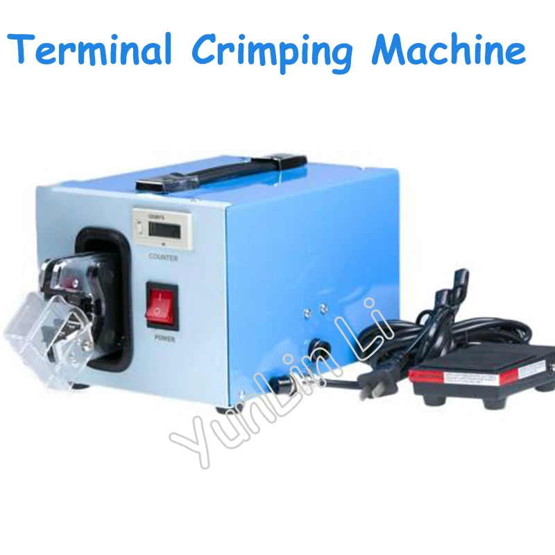 

Pneumatic Terminal Crimping Tool 220V Multi-Functional Terminal Crimping Machine with English Manual AM-201