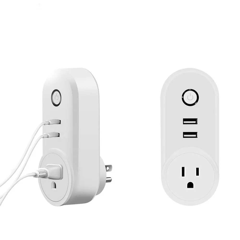 

C178A Smart WiFi Socket Smart Plug 2 USB Charger Port, EU plug , AU/UK/US/EU plug smart socket for Bedroom kitchen living room