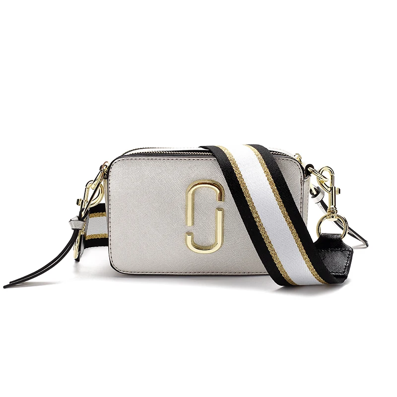 

KYYSLO Contrast wide shoulder strap camera small square bag Fashion Korean version of the wild shoulder messenger bag women