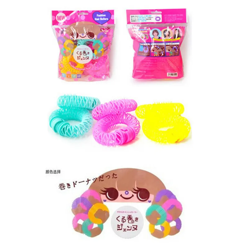Hair Curling Tools Hairdress Magic Hair Curler Spiral Curls Roller Donuts Curl Hair Styling Tool Accessories DIY 8 Pcs 7cm*6 cm