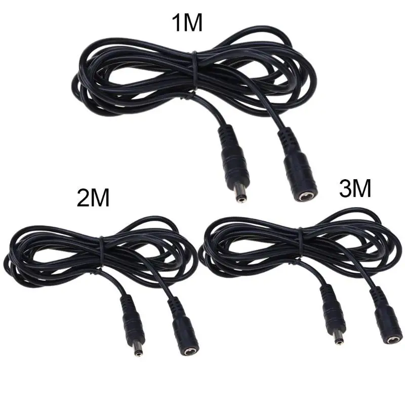 1M/2M/3M Male to Female 12V Single Color LED Strip Connector DC Power Adapter Extension Cable 5.5*2.1mm Power Cords Accessories 1M/2M/3M Male to Female 12V Single Color LED Strip Connector DC Power Adapter Extension Cable 5.5*2.1mm Power Cords Accessories