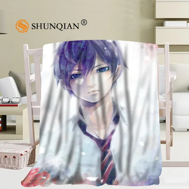 Custom Anime Boy Blanket Soft Fleece DIY Your Picture Decoration