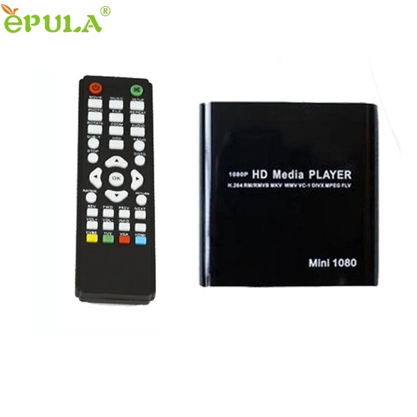 

Binmer SimpleStone 1080P Mini HDD Media Player MKV/H.264/RMVB HD with HOST USB/SD Card Reader 60330 mosunx