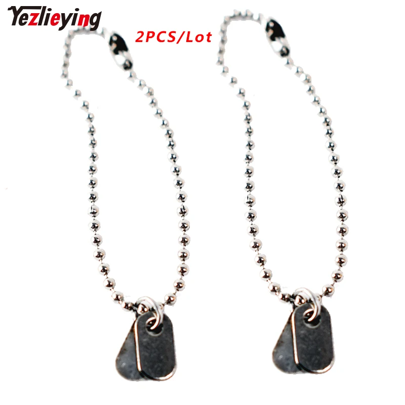 

2PCS/Lot HOT FIGURE Toys 1/6 Scale Accessories Wolverine Necklace Metal Dog Tag Army Id Card l30 Amulet US Troops In Figure