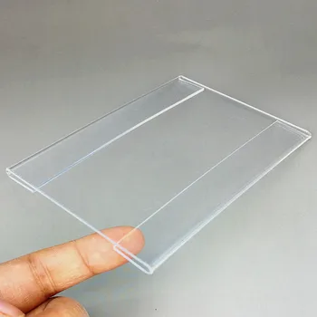 

Acrylic T1.2mm Plastic Clear Name Card Holders Sign Price Tag Label ID Show Advertising Display Paper Promotion 100pcs