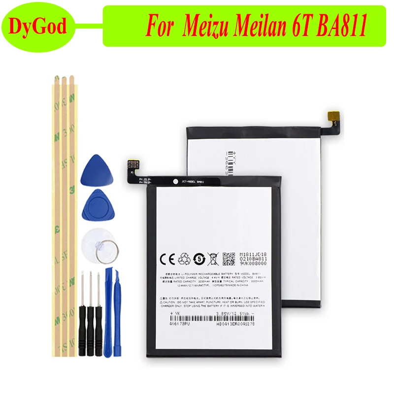 3230mAh for Meizu Meilan 6T BA811 Battery Replacement For Batteries Smart Phone +Tools | Мобильные телефоны и аксессуары