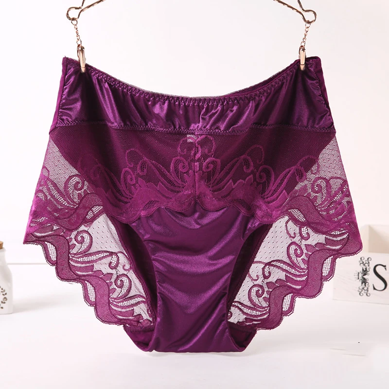 Sexy Large Size Briefs Women's Panties Lace Panty Plus Size XL XXL 3XL High Waist Panties Women Ladies Underwear Lingerie 5
