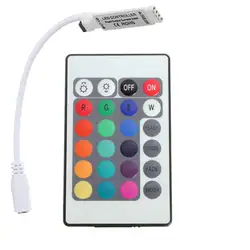 Топ 24 кнопки небольшой с инфракрасным пультом управления контроллер для RGB led полосы