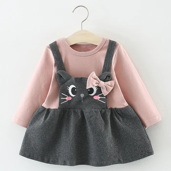 

Menoea Baby Dresses Spring Autumn Girls Clothes Dot Bow Party Princess Newborn