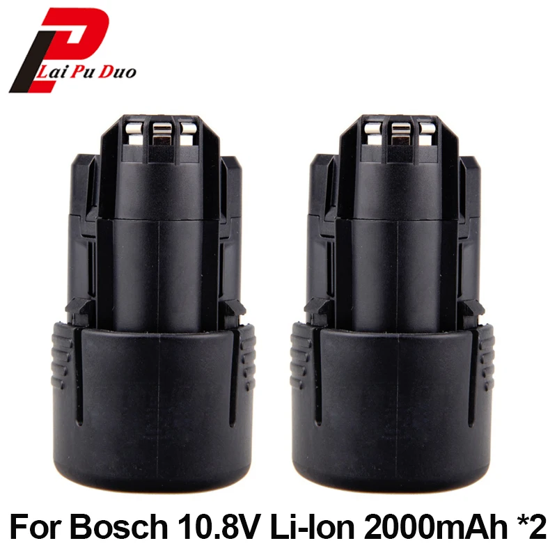 Литий ионный аккумулятор для электроинструментов Bosch 10 8 В 2000 мАч 2 шт.|battery for