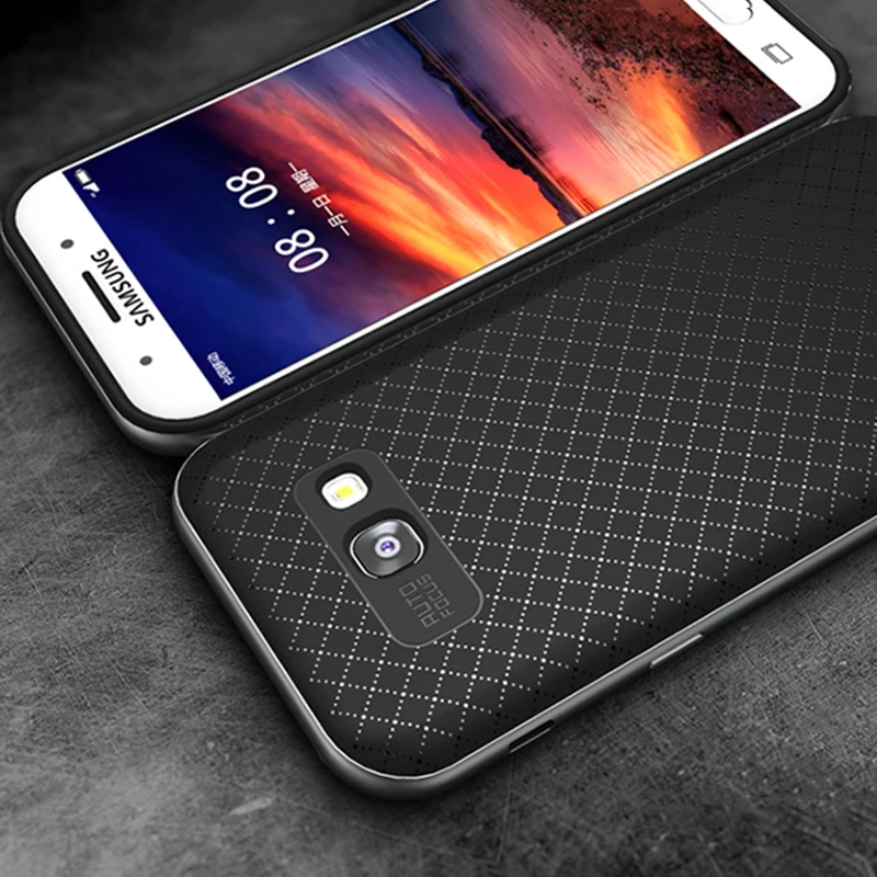 

iPaky For Samsung Galaxy A5 2017 Case Armor Silicone Back Cover PC Frame Hybrid Soft Fundas For A3 A7 2017 A520 A720 Phone Cases