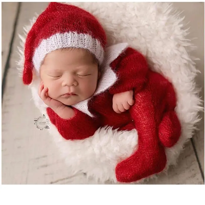 Newborn Christmas Outfit | Photography Props | Babies Christmas | Romper |  Sets - Newborn Baby - Aliexpress