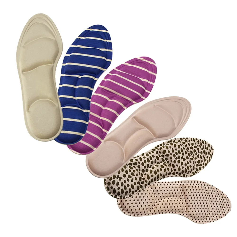 

EYKOSI 1Pair Ladies Feet Care Massage High Heels Sponge 3D Shoe Insoles Pads Cutting DIY