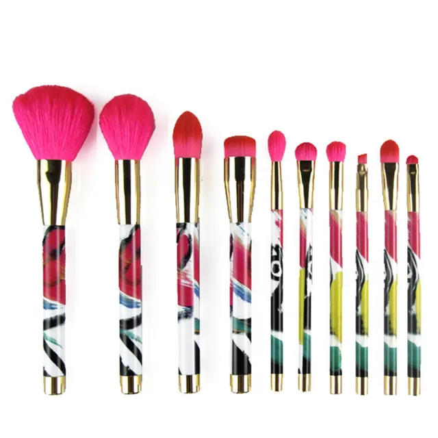 Amazon Com Sonia Kashuk Limited Edition 10pc Brush Set Color Shock