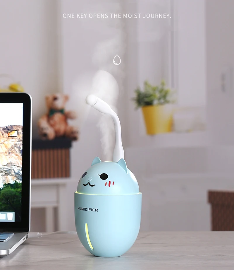 3 in 1 Adorable Pet Humidifier Essential Oil Diffuser Aroma Lamp Aromatherapy LED Night Light USB Fan Air freshener