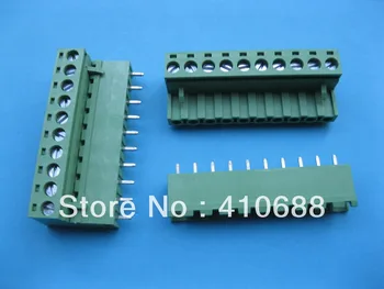 

60 Pcs 10 way/pin Pitch 5.08mm Screw Terminal Block Connector Pluggable Type Green 2EDCK-2EDCV-5.08