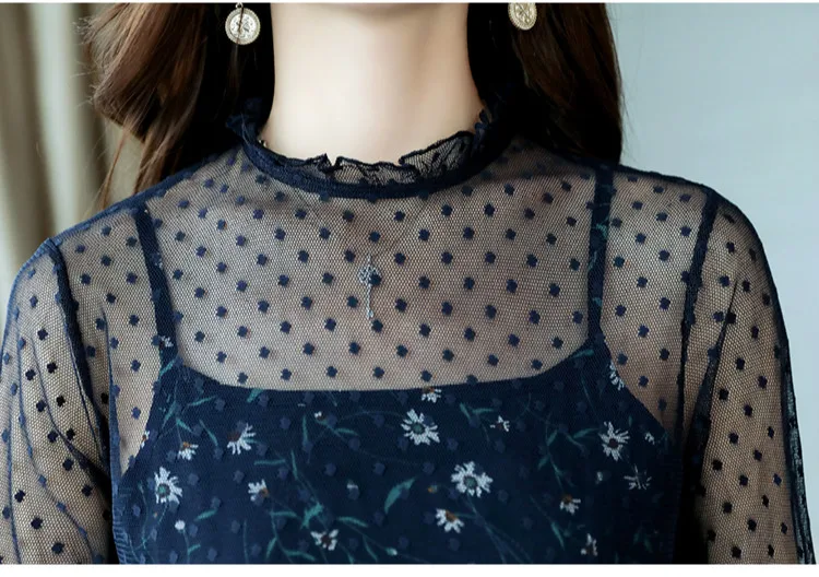 Buy Best LVJkU 2020 summer women dresses long sleeve Mesh hollow lace women dress Two piece Flowers print dress lady sexy dresses 0846 40 Buy Best LVJkU 2020 summer women dresses long sleeve Mesh hollow lace women dress Two piece Flowers print dress lady sexy dresses 0846 40