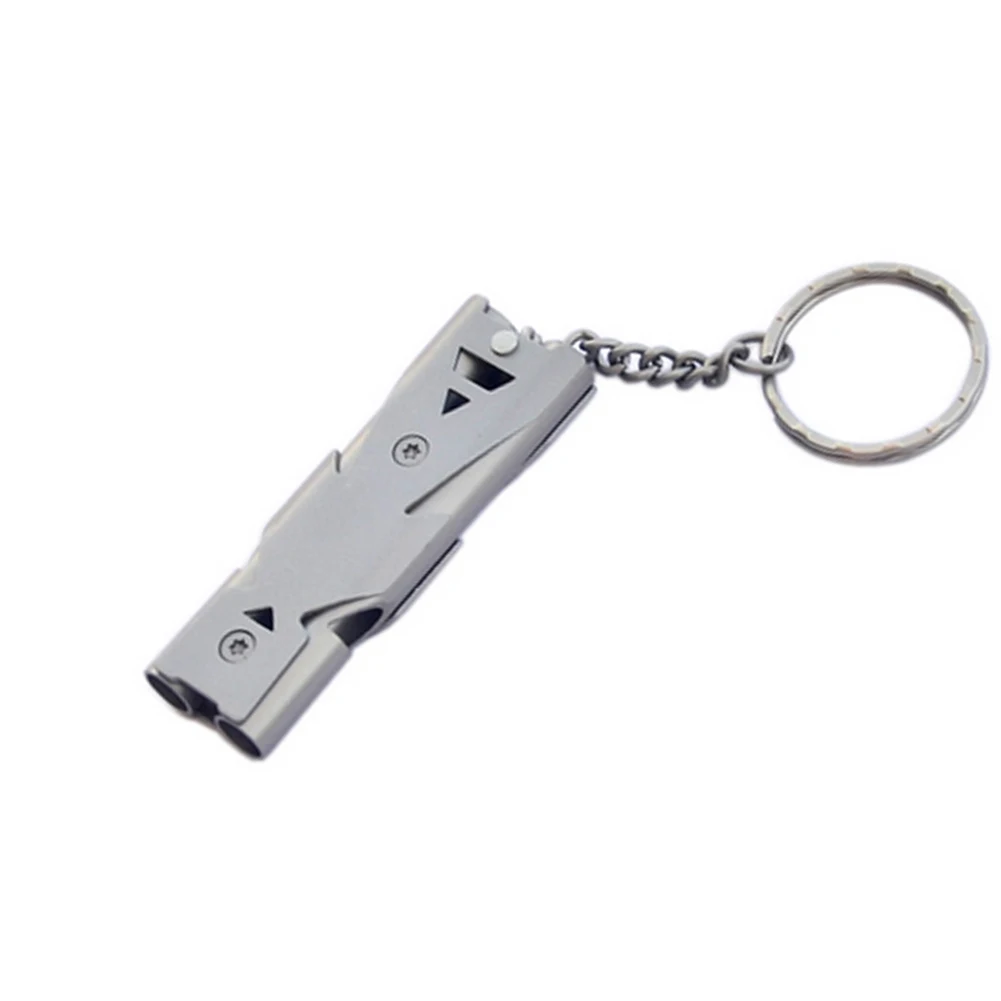 

150db Volumn Double Tube High Decibel Outdoor Survival Whistle Stainless Steel Soccer Football Basketball Hockey Referee Whistle