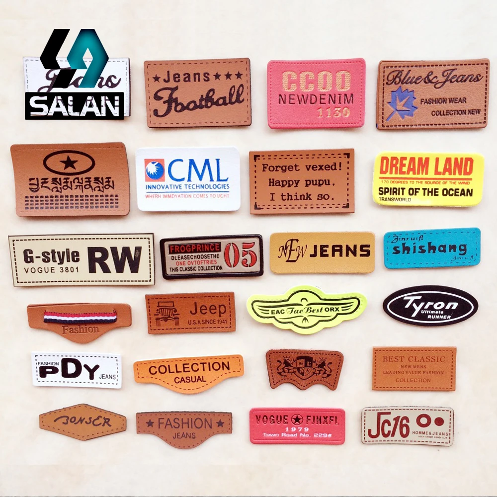 Color English leather leather brand PU color embossed leather clothing