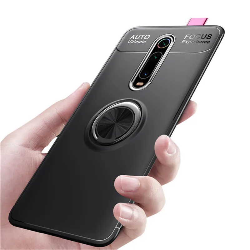 Чехол для Xiaomi Redmi K20 Pro автомобильный Магнитный чехол подставка с кольцом на палец