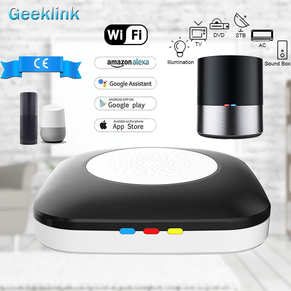 Geeklink умный дом беспроводной wifi+ IR+ 4G приложение голосовой пульт дистанционного управления AU UK EU US адаптер работает для Alexa Google домашней автоматизации