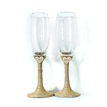 

Bride and Groom Glasses, Mr and Mrs Glasses, Wedding Glasses Set Engraved Heart, Set of 2 Champagne Glasses, Rustic Champagne Fl