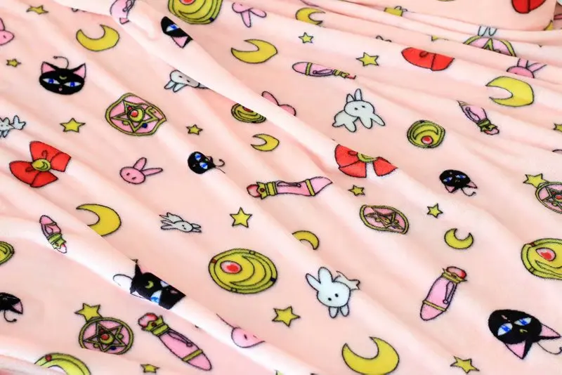 1 шт. мягкий мультяшный розовый Сейлор Мун Луна Наволочка Чехол плюшевое фланелевое одеяло Леди романтический подарок кровать девочка игрушка - Цвет: blanket