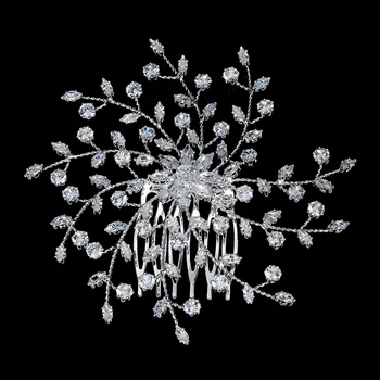 

Tiara Hadiyana Fashion Bride Crown Wedding Jewelry Novel Luxury Barrettes With Zircon Women BC4913 Bridal Hair Combs Accessories