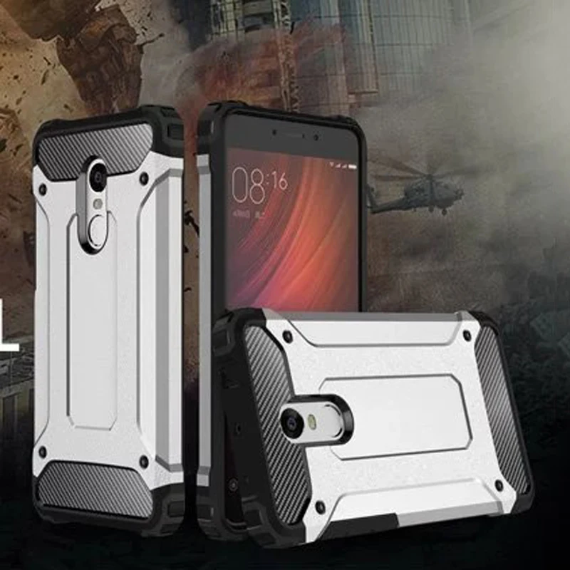 

Wholesale PC+TPU Hybird Protective Case For Xiaomi Redmi Note 4 within Heat Radiation Nets Precise Holes Outdoor Shockproof Case