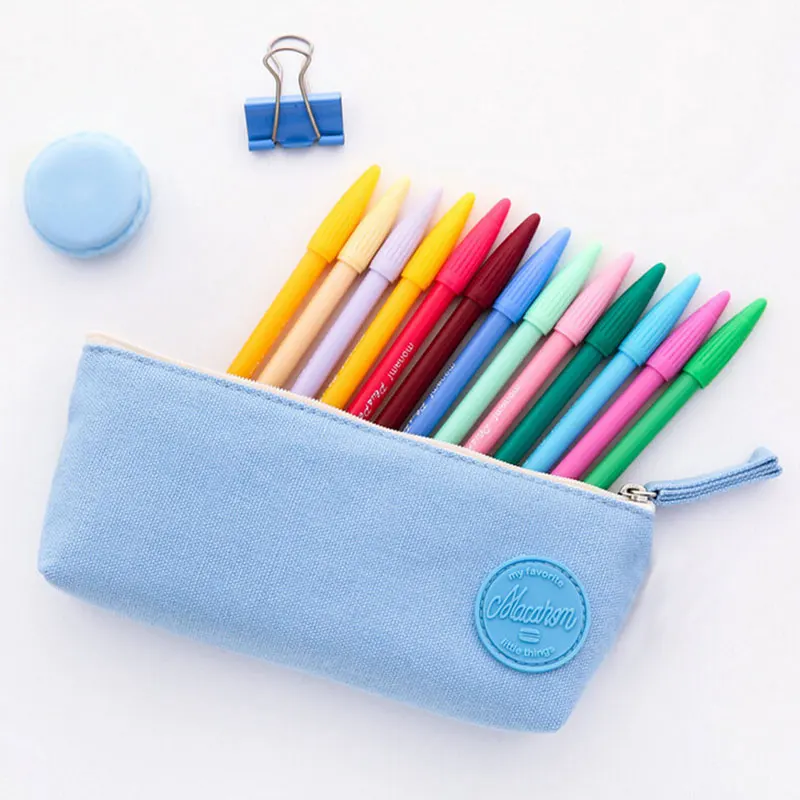 

1X confectionery colour pen bag Stationery Cute Pencil Box Pencilcase Pencil Bag lovely School Office Supply Escolar Papelaria