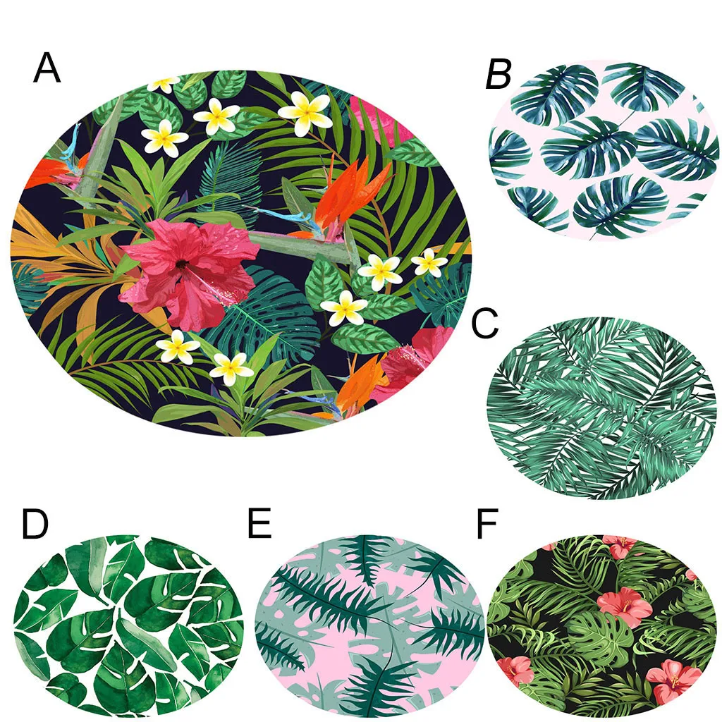 

Carpet For Living Room Modern Odorless Safe Round Environment-Friendly Botany Elements Blanket Round Bathroom carpet 55cm L523