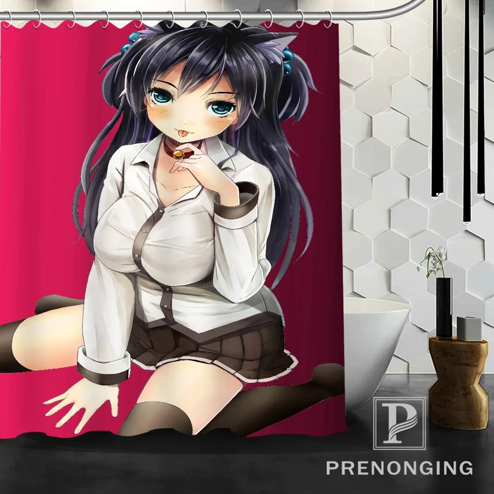 

Personalized Custom Shower Curtain Cartoon Japanese Anime Girl Home Decor Bathing Curtains Cloth Waterproof Polyester S171128-14