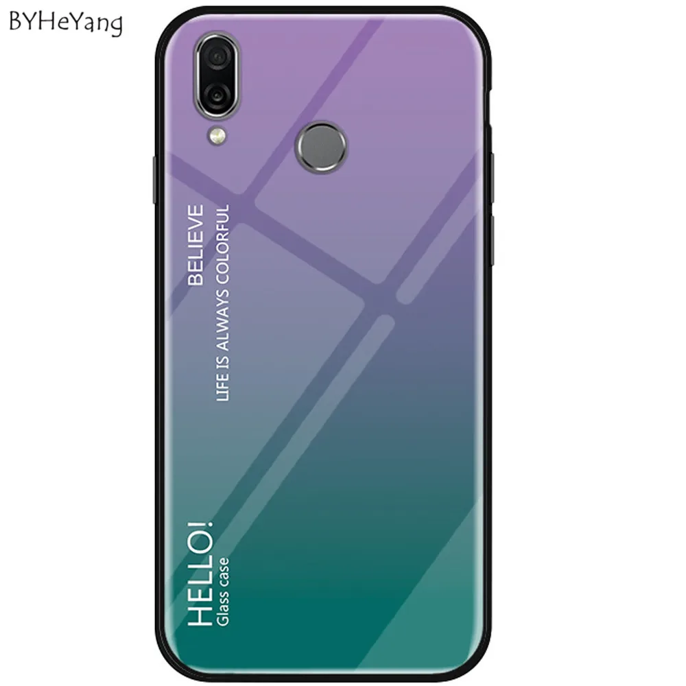 

For Xiaomi Redmi Note 7 Pro Case Gradient Tempered Glass TPU Siliocne Bumper for Xiaomi Redmi Note 7 Hard Back Glass Case note7
