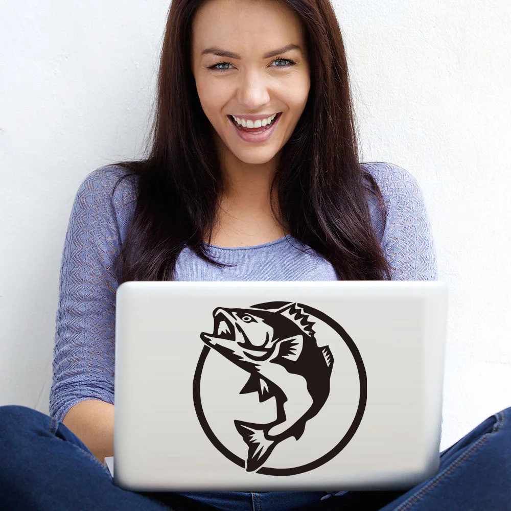 DCTOP Fishing Hunting Wall Stickers Home Decor Computer Sticker Fish Removable Vinyl Art Wall Murals Waterproof