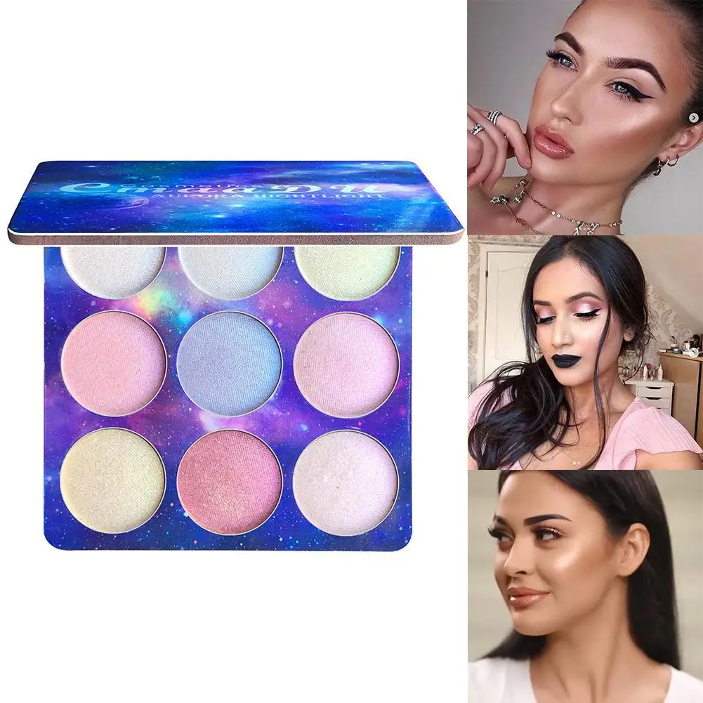 9 Colors Eyeshadow Palette Mermaid Glitter Radiant Eyes Shadow Highlight Long Laststing Eye Shadow Palette Makeup Cosetic Kit