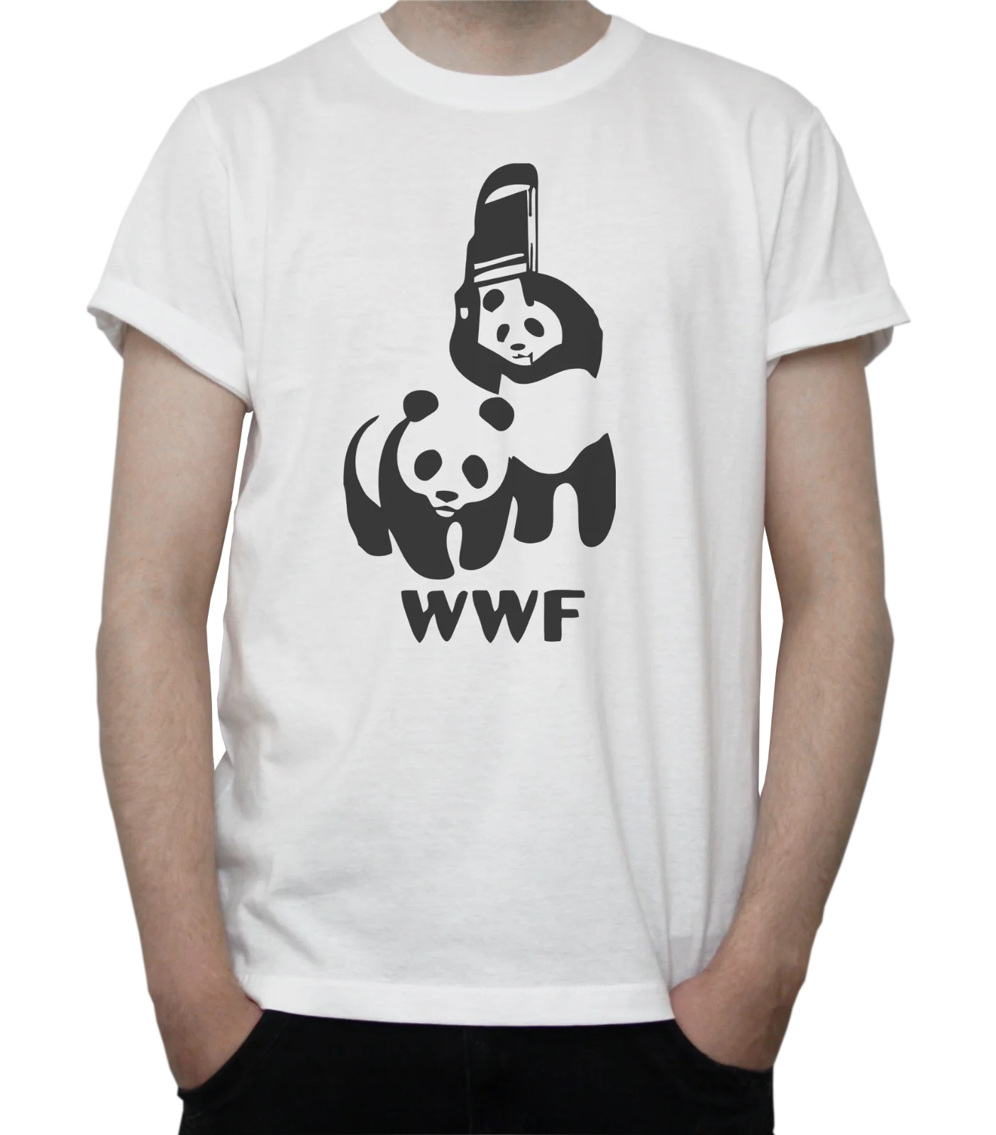 WWF مضحك شعار تي شيرت الباندا المصارعة العالم الحياة البرية الحيوانية الصندوق الأبيض رمادي بارد عارضة فخر t قميص الرجال للجنسين الأزياء WWF مضحك شعار تي شيرت الباندا المصارعة العالم الحياة البرية الحيوانية الصندوق الأبيض رمادي بارد عارضة فخر t قميص الرجال للجنسين الأزياء