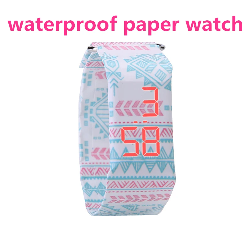 

2019 New Men's Digital Watches Creative Waterproof Paper Clock Men Women Sport LED Digital Wrist Watch relogio masculino Hodinky
