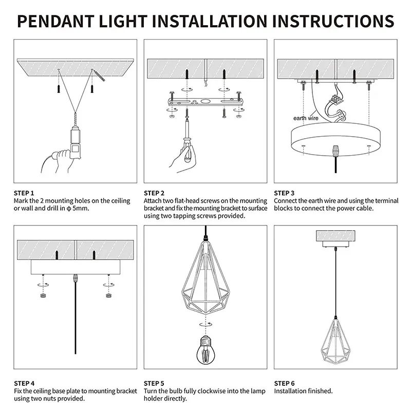 Nordic Home Decoration Modern Pendant Ceiling Lamps Loft