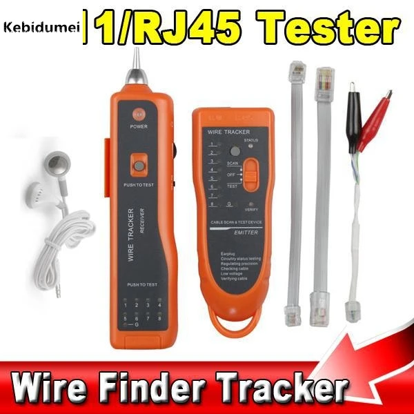 kebidumei rj11 rj45 telephone wire tracker tracer diagnose toner