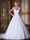 Save 19.35 on 2016 Ball Gown Backless Sweetheart Neck Wedding Dresses Sequined Beaded Luxurious Bridal Dresses vestido de noiva Wedding Gowns