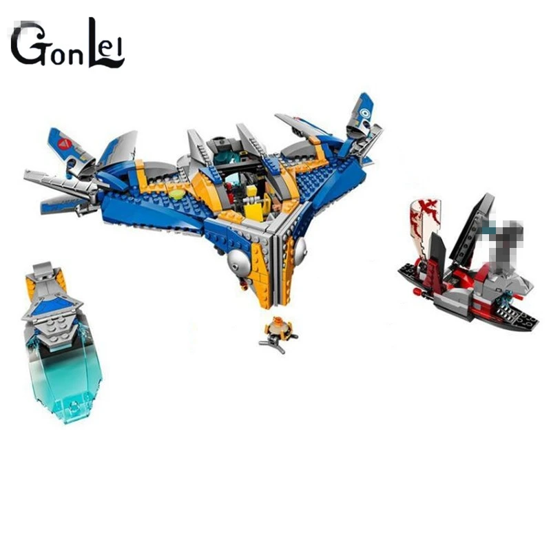 

(GonLeI)10251 MARVEL GUARDIANS OF THE GALAXY Milano Spaceship Rescue DIY Educational Building Blocks Toys Compatible Bricks