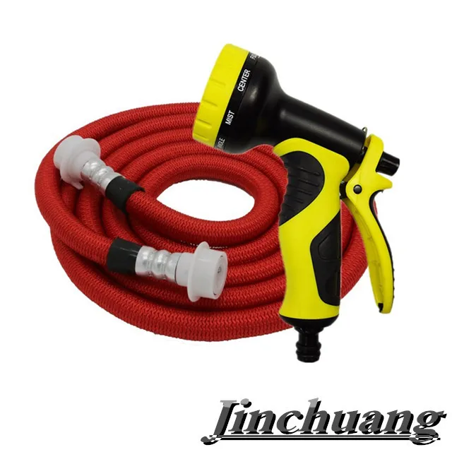  [2019 Upgraded]25 ft-100ft Non-Kink Expandable Garden Hose, 10-Pattern Spray Nozzle Included
