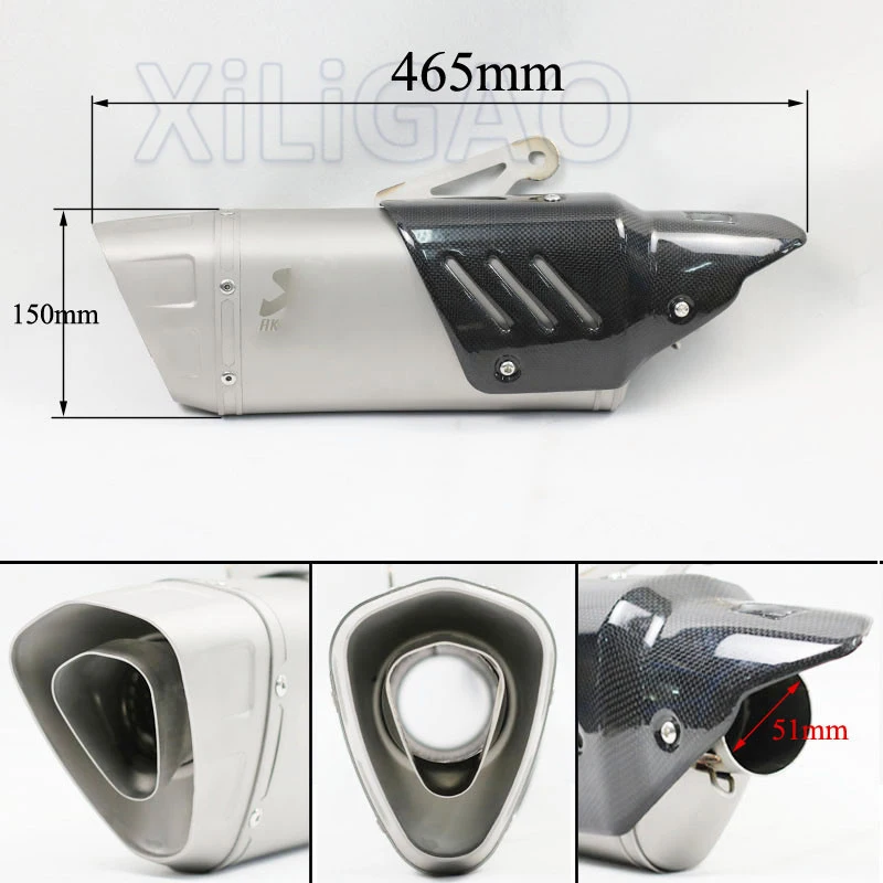 35-51mm Universal de la motocicleta estilo fibra de carbono tubo de Escape modificado Scooter escapar Moto mufla para ATV KTM Duque YAMAHA AK066