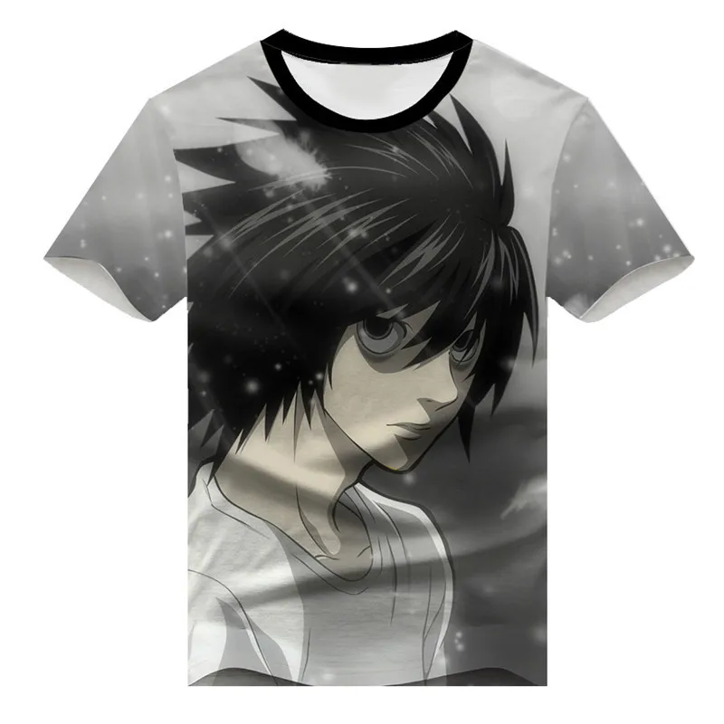 

new 2019 death note t shirt man Short sleeve deathnote summer print funny Men T-shirt japanese anime tshirt