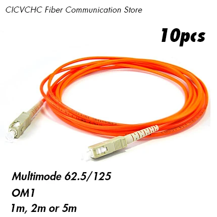 

10pcs SC/UPC-SC/UPC Patchcord-MM(62.5/125) OM1-1m, 2m, 5m-3.0mm Cable / Fiber Jumper