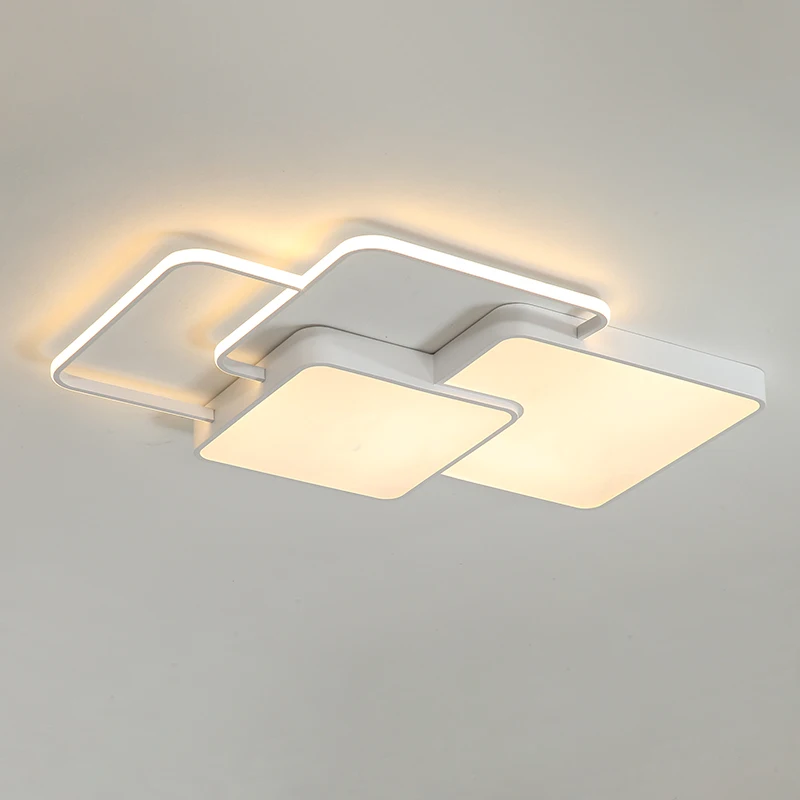 

New Design Aluminum Iron Modern Led ceiling lights For Livingroom Bedroom Foyer led avize black/white ceiling lamp 110V/220V