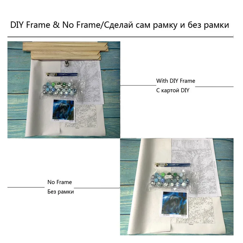 Крана картина по номерам животных маслом Раскраска на холсте DIY Ручная роспись